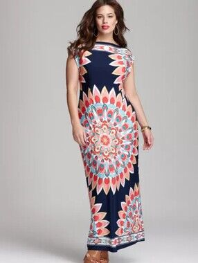 Melissa Masse Navy Maxi Dress